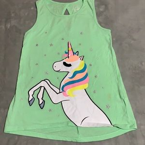 Wonder nation green unicorn shirt size 6-6x.